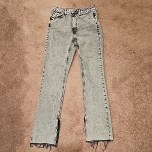 Zara Women's Light Gray Straight Leg Jeans